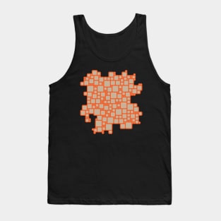 abstract cells pattern in orange and beige Tank Top